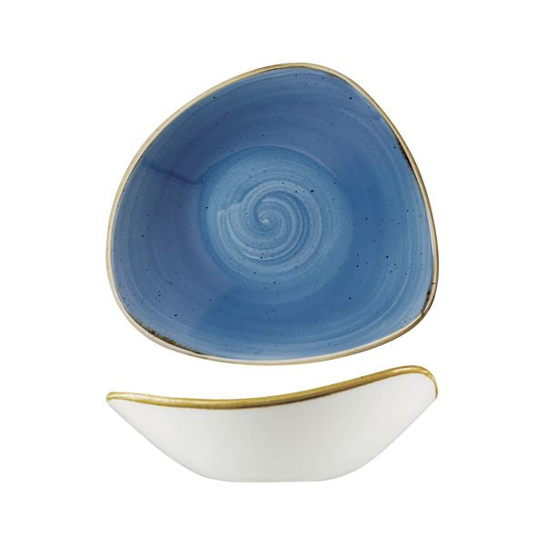 Churchill STONECAST TRIANGULAR BOWL-185mm | 370ml CORNFLOWER BLUE (x12)