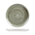 Churchill PATINA ROUND COUPE PLATE-165mm Ø BURNISHED GREEN (x12)