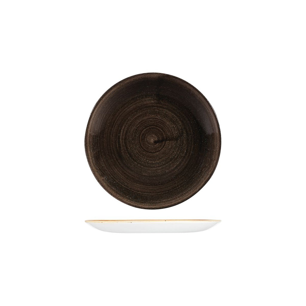 Churchill PATINA ROUND COUPE PLATE-165mm Ø IRON BLACK (x12)