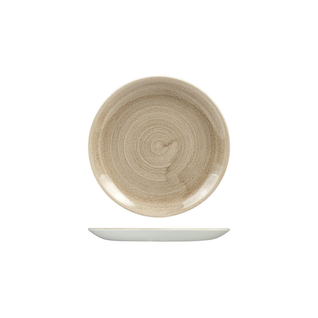 Churchill PATINA ROUND COUPE PLATE-165mm Ø TAUPE (x12)