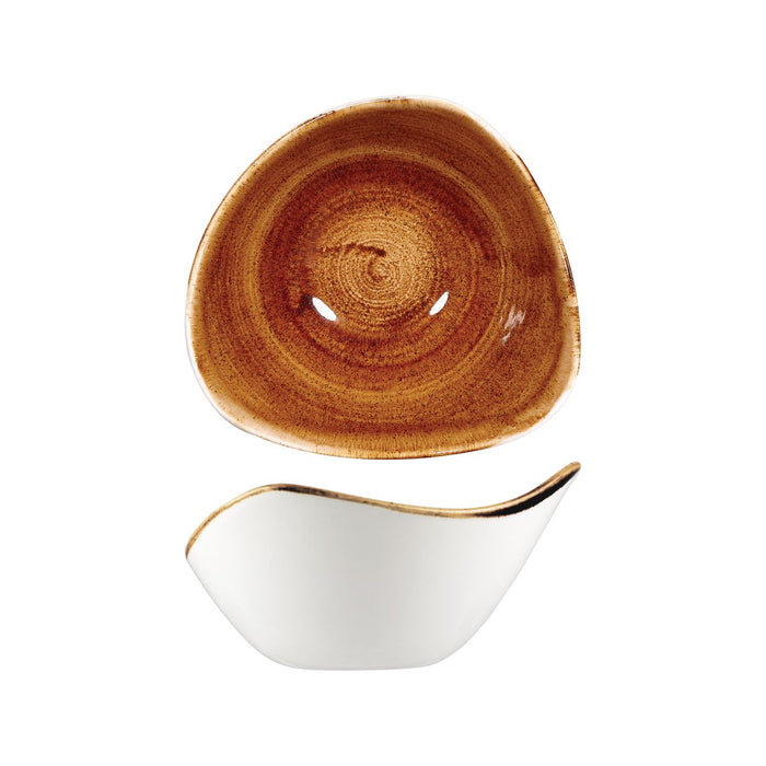 Churchill PATINA TRIANGULAR BOWL-153mm VINTAGE COPPER (x12)