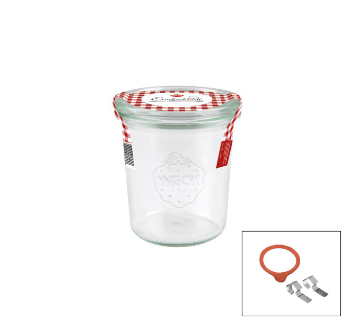 Weck COMPLETE GLASS JARS W/LID/SEAL 140ml 60x70mm (761) EA
