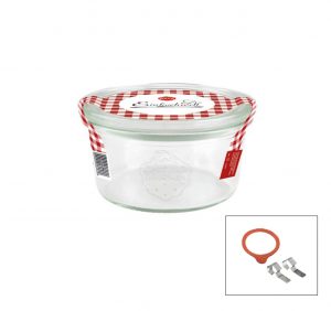 Weck COMPLETE GLASS JAR W/LID/SEAL 165ml 80x47mm (976) EA