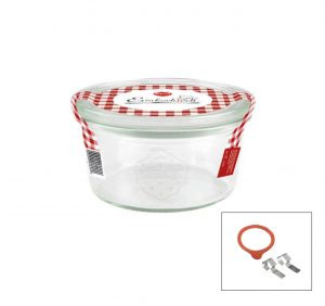 Weck COMPLETE GLASS JAR W/LID/SEAL 290ml 100x55mm (569) EA