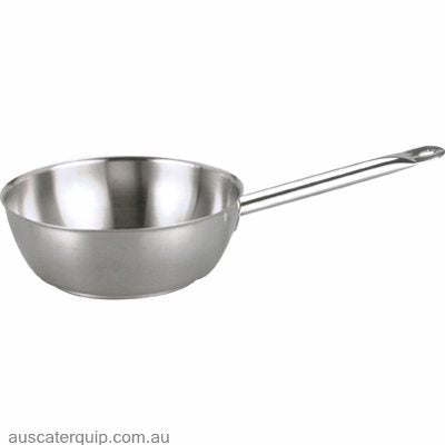 Chef Inox SAUTEUSE-18/10 1.8lt 200x70mm TAPERED ELITE-Auscaterquip
