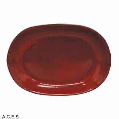 tablekraft ARTISTICA OVAL SERVING PLATTER-305x210mm REACTIVE RED-Auscaterquip
