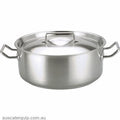 Chef inox CASSEROLE-18/10 25lt 450x160mm w/LID ELITE-Auscaterquip