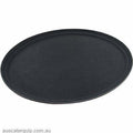 Chef Inox Non-Slip Oval Tray Non-Slip Plastic 680x555mm BLACK