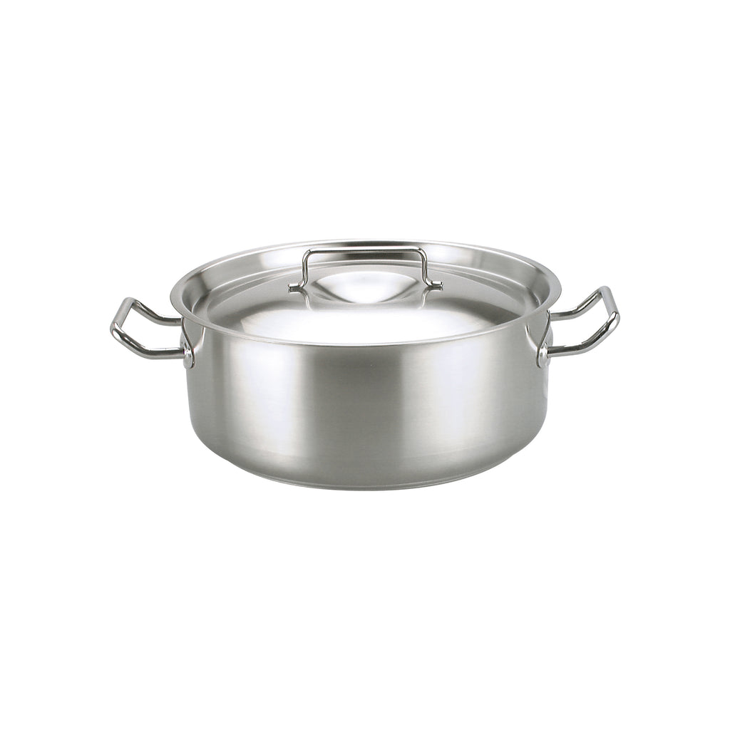 Chef Inox CASSEROLE-18/10 7.25lt 280x120mm w/LID ELITE-Auscaterquip