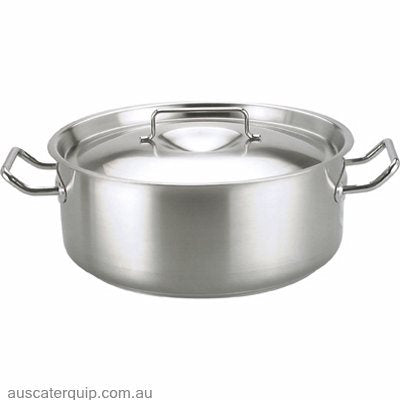 Chef Inox CASSEROLE-18/10 17.2lt 360x170mm w/LID ELITE-Auscaterquip