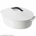 Revol REVOL REVOLUTION OVAL CASSEROLE W/LID WHITE 4.2lt-Auscaterquip
