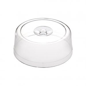 APS PLATE COVER- STACKABLE ROUNDCLEAR 330X125mm EA