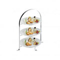 APS HIGH TEA STAND 3-TIER CHROME PLATED 430mm x 260mm EA
