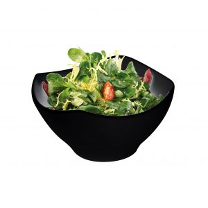 APS SERVING BOWL- 210x210x110mm  BLACK MELAMINE "ZEN" EA