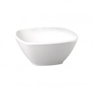APS SQUARE DISH-175x175x70mm WHITE MELAMINE "ZEN" EA