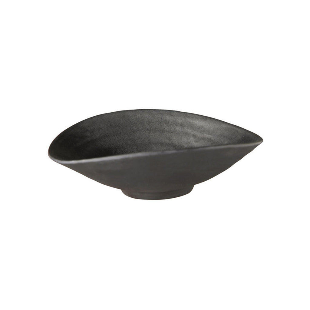 APS OVAL BOWL- 175x175x55mm BLACK MELAMINE "ZEN" EA