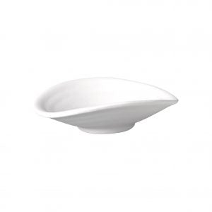 APS OVAL BOWL- 130x110x30mm WHITE MELAMINE "ZEN" EA