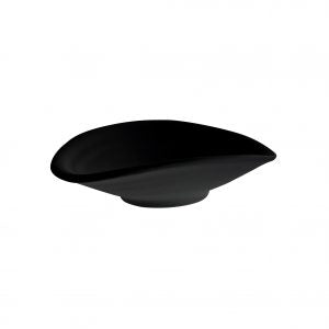 APS OVAL BOWL- 130x110x35mm BLACK MELAMINE "ZEN" EA