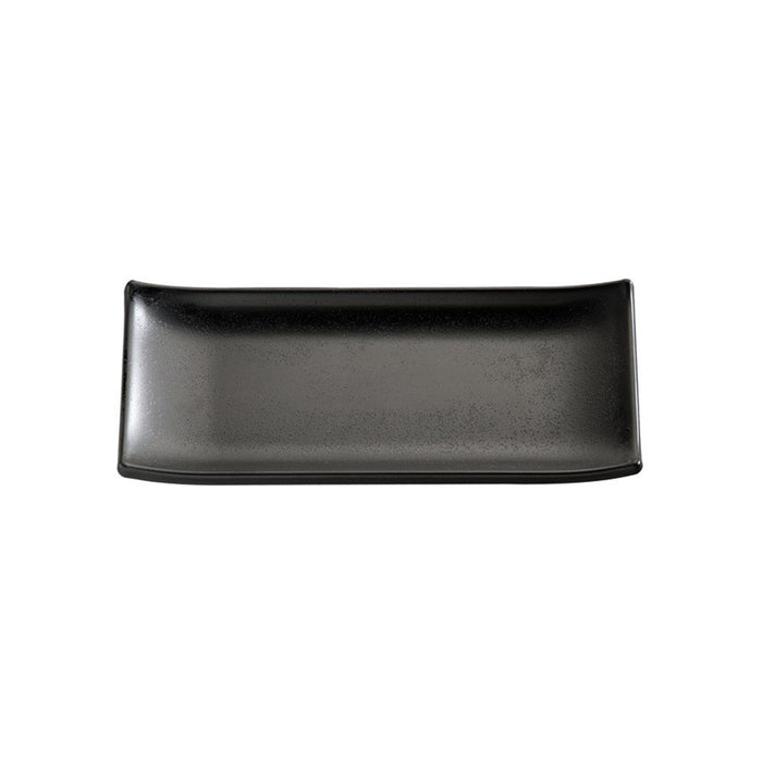 APS SUSHI PLATE RECTANGULAR 225x95mm BLACK MELAMINE "ZEN" EA