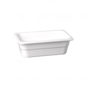 APS GASTRONORM PAN-MELAMINE WHITE 1/1 SIZE 100mm EA