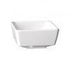 APS SQUARE DISH- 90x90x45mm WHITE MELAMINE"FLOAT" EA