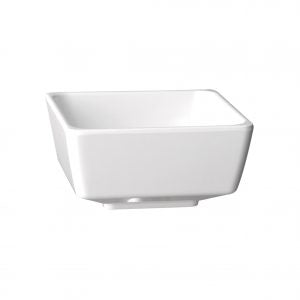 APS SQUARE DISH-190x190x95mm WHITE  MELAMINE"FLOAT" EA