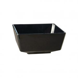 APS SQUARE DISH- 190x190x95mm BLACK MELAMINE"FLOAT" EA