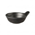 APS SOUP BOWL W/HDL  115x40mm BLACK MELAMINE "ZEN" EA
