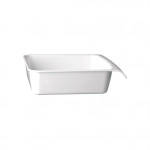 APS RECTANGULAR DISH 285x250x75mm WHITE MELAMINE "CASCADE" EA