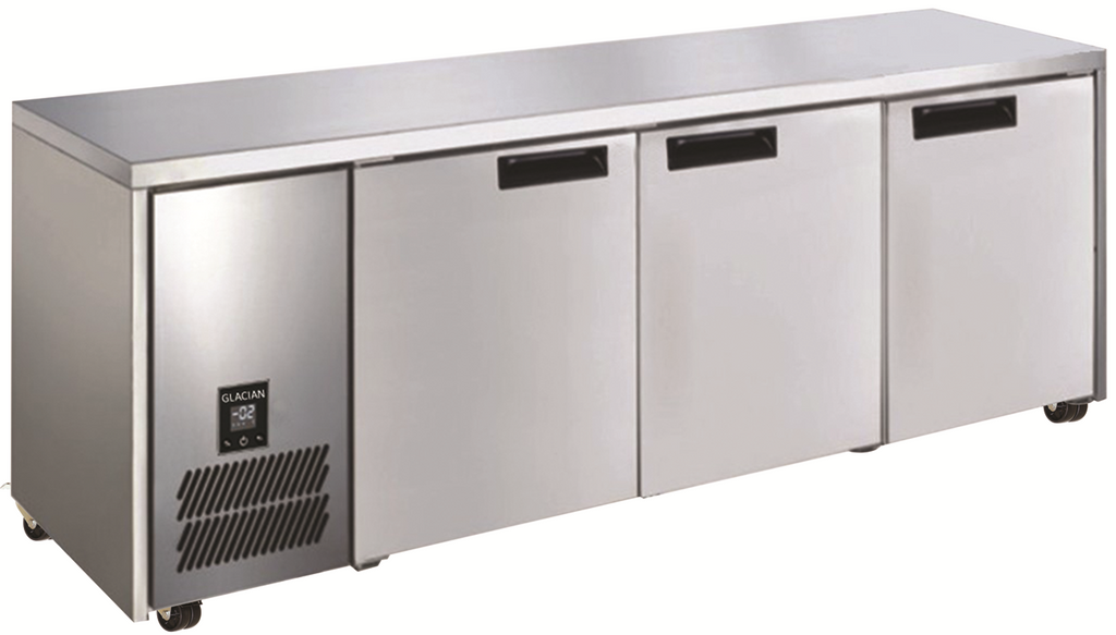 GLACIAN 3 DOOR SLIMLINE 660 DEEP STEEL CHILLER BCS61885