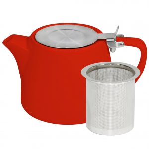 Brew -CHILLI STACKABLE TEAPOT 500ml w/SS INFUSER & LID [Box of 2]