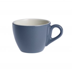Brew -STEEL BLUE/WHITE LARGE FLAT WHITE  CUP 220ml (Set of 6)