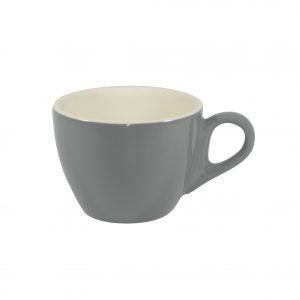 Brew -FRENCH GREY/WHITE LARGE FLAT WHITE  CUP 220ml (Set of 6)