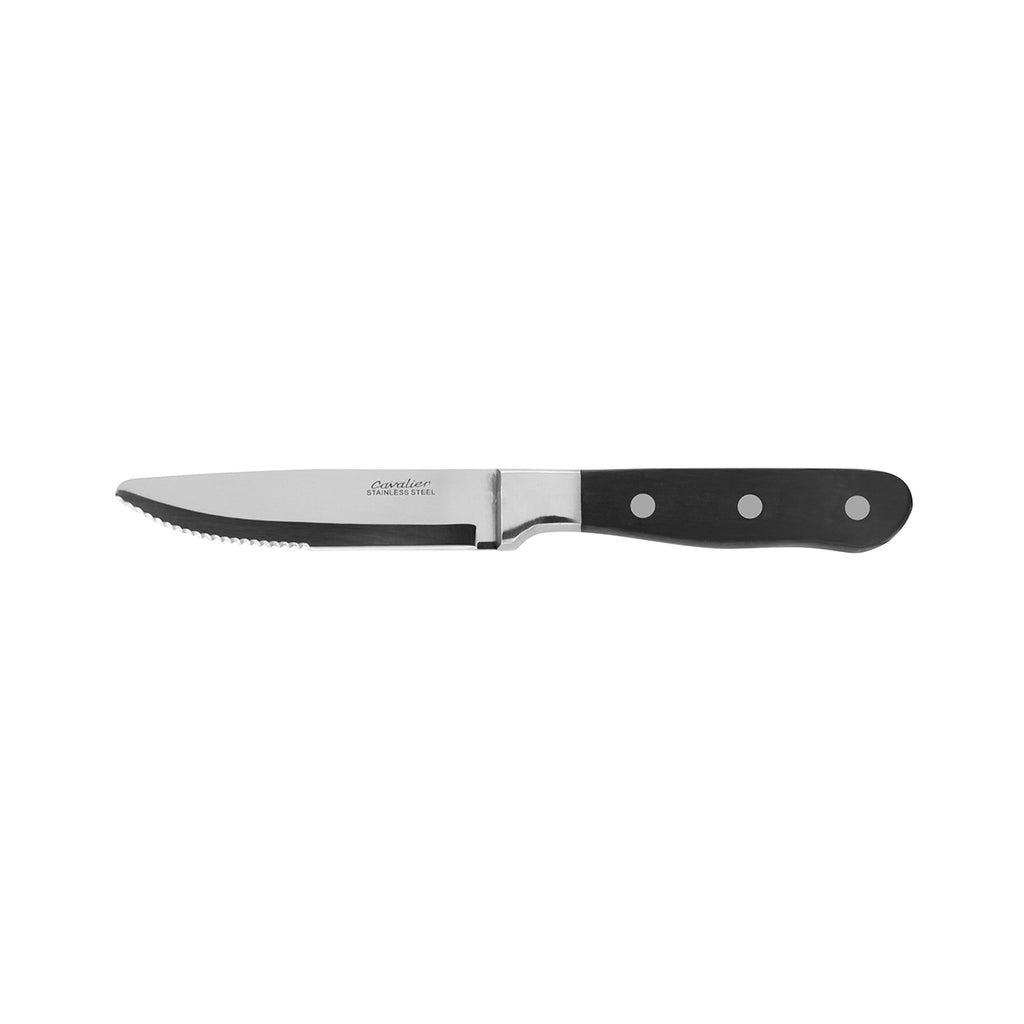 Cavalier  STEAK KNIFE-FORGED BLACK HDL, 115mm (201 2694)  (Doz)
