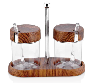 Evelin CONDIMENT SET WITH STAND 165x75x100mm EA