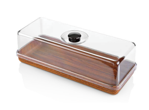 Evelin RECTANGULAR PLATTER & COVER SET 390x160x130mm EA