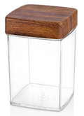 Evelin SQUARE CANNISTER WITH LID 120x120x180mm EA