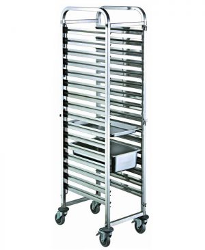 Chef Inox GASTRONORM TROLLEY S/S  FITS 16 x 1/1 TRAYS, 380x550x1735mm EA