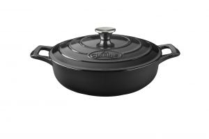 La Cuisine PRO SERIES ROUND SAUTE PAN BLACK 280mm EA