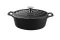 La Cuisine PRO SERIES OVAL DEEP CASSEROLE BLACK 300mm EA