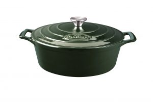 La Cuisine PRO SERIES OVAL DEEP CASSEROLE HUNTING GRN 300mm EA