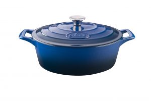 La Cuisine PRO SERIES OVAL DEEP CASSEROLE SAPPHIRE 300mm EA