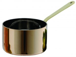 Chef Inox MINIATURES-SAUCEPAN 120x75mmCOPPER WITH BRASS HANDLE EA