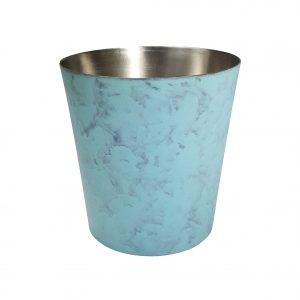 Chef Inox MINIATURES-PATINA BLUE POT S/S INTERIOR 85x85mmm EA
