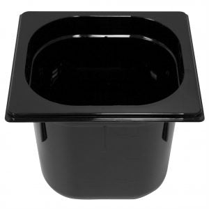 Inox Macel POLYCARBONATE BLACK GASTRONORM PAN-1/6 SIZE 150mm2.25l EA