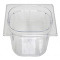 Inox Macel POLYCARBONATE CLEAR GASTRONORM PAN-1/6 SIZE 200mm3.0lt EA