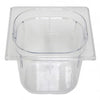 Inox Macel POLYCARBONATE CLEAR GASTRONORM PAN-1/6 SIZE 200mm3.0lt EA