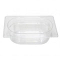 Inox Macel POLYCARBONATE CLEAR GASTRONORM PAN-1/9 SIZE 65mm0.5lt EA