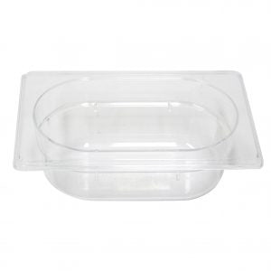 Inox Macel POLYCARBONATE CLEAR GASTRONORM PAN-1/9 SIZE 65mm0.5lt EA
