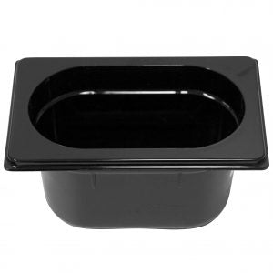 Inox Macel POLYCARBONATE BLACK GASTRONORM PAN-1/9 SIZE 100mm0.8lt EA
